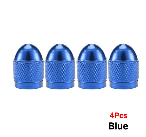 4-piece car tire valve cover rod air dust cover dice black for Nissan