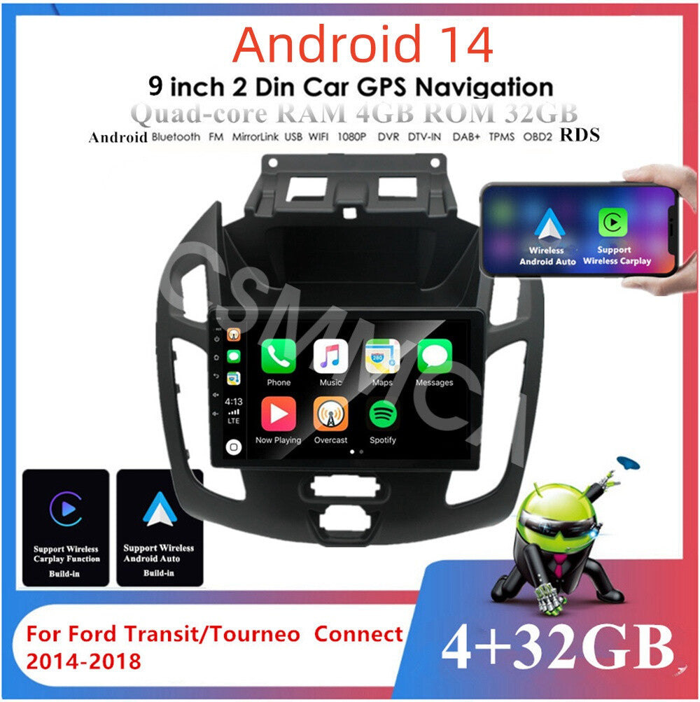 Fit For 2014-2018 for Ford Transit Connect 9 Android 13 Car Stereo Radio GPS Navi