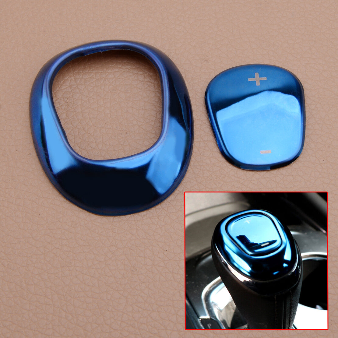 Fit for Chevrolet Malibu Blue Titanium Gear Shift Knob Cover Trim Kit New
