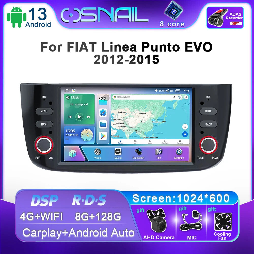 for Fiat Linea Punto EVO Stereo Car Radio Video Player GPS Navi Screen AutoRadio