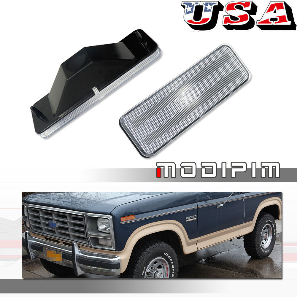 Transparent front turn signal housing kit for 80-86 for Ford for Mustang F150 F250 F350