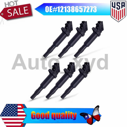 6x ignition coil with spark plug connector for BMW . OE12138657273 Warranty Extended Technical Support