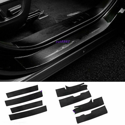 for Toyota Highlander 2020-23 Leather Welcome Pedal Door Sill Scuff Trim Sticker