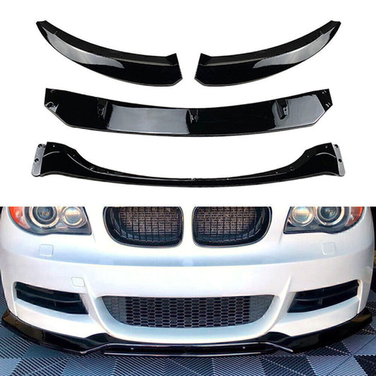 Glossy Black Bumper Lip Chin Spoiler Splitter for BMW 1 Series E82 E88 2007-2010