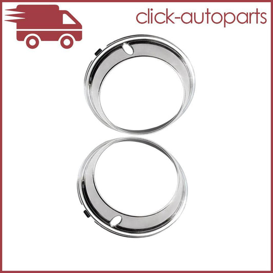 2Pcs Front Left+Right Side Fog Lamp Bezel Trim Chrome For W204 C63 AMG 2008-2011