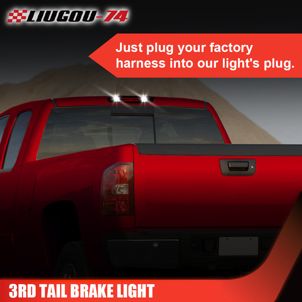 Suitable for 2007-2014 Silverado for Sierra LED rear reverse third brake light/cargo light