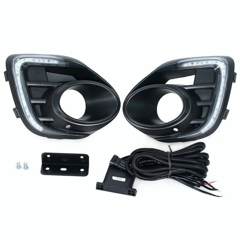 Compatible with for Mitsubishi Lancer 2016-2018 LED daytime running lights and fog lights.