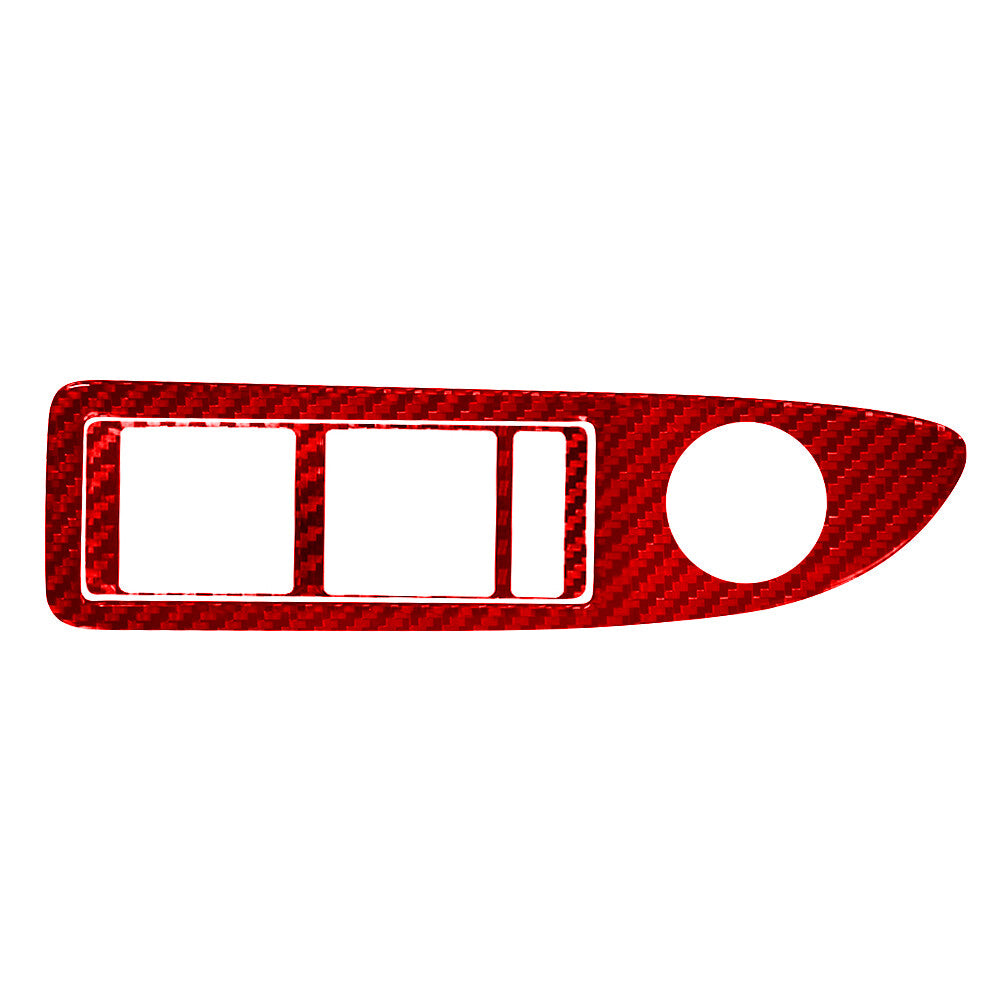 Red Carbon Fiber Driver Door Control Frame Cover Trim for Chrysler 200 2011-2014