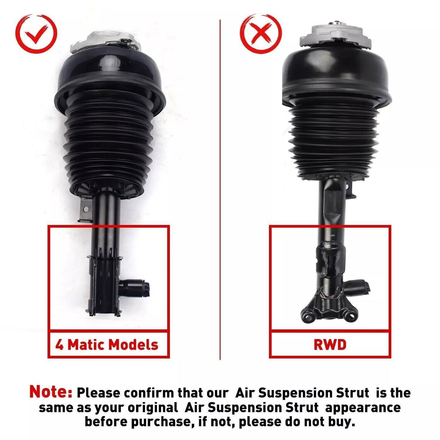 4-piece front strut assembly + rear shock absorber with electric adjustment for 2010-2016 for Cadillac SRX