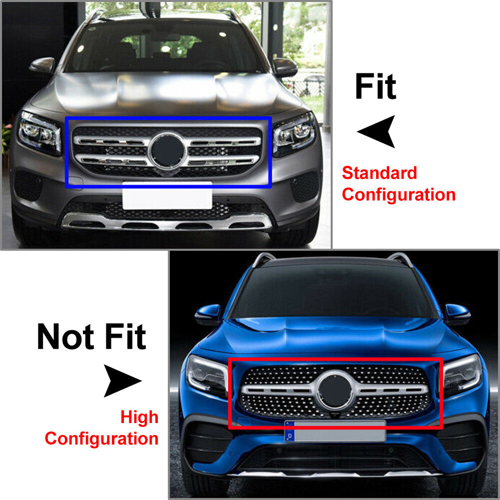 2x Front Bumper Lip Splitter Spoiler for Mercedes-Benz GLB X247 2020-2021 Black