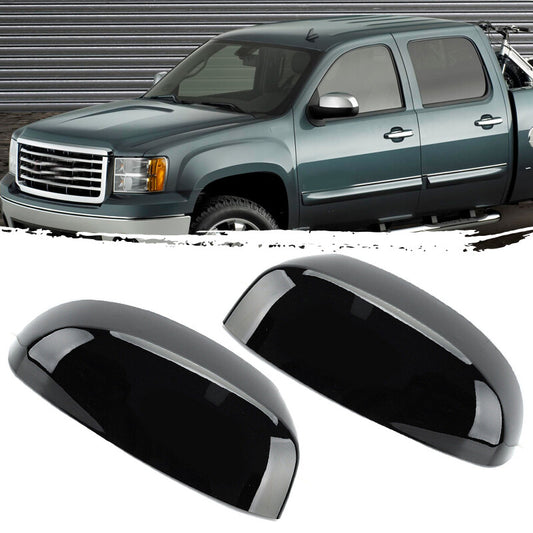 Glossy black mirror-finish protective case for Chevrolet Silverado for GMC for Sierra for Yukon 2007-2013