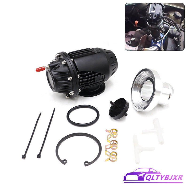 Turbo Blow Off Valve For HKS SQV4 Pull-Type Aluminum SSQV IV BOV w/Adapter Black