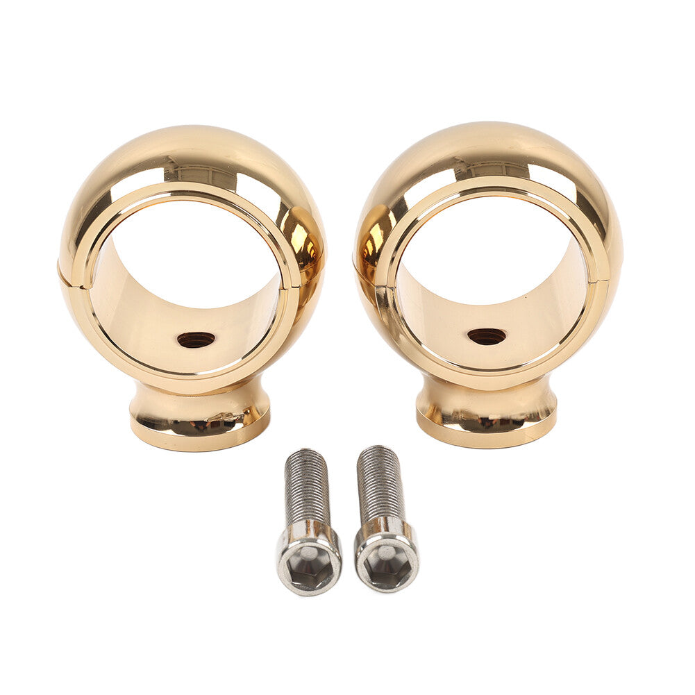 2 Rise Handlebar Riser Clamp Mount Gold for Harley Sportster Softail
