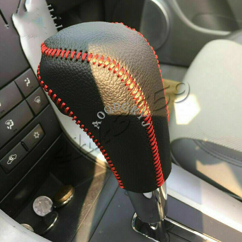 2P for Honda Accord Sedan 2008-2012 PU Black Gear Shift Knob Handbrake Cap Trim