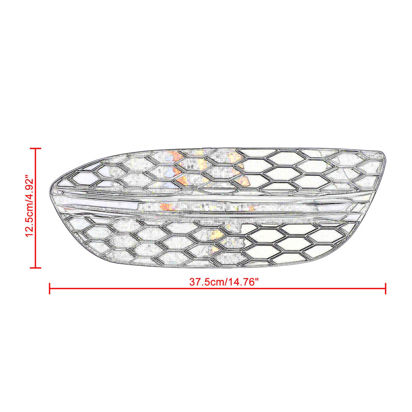 Honeycomb design for front fog light vent grille covers for Mercedes-Benz W205 2015 - around 18