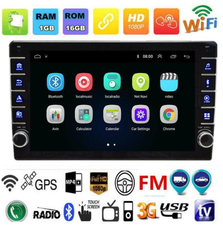 Android 8.1 9 In 1Din Car Stereo Radio HD Mp5 Player Touch Screen Radio GPS Wifi