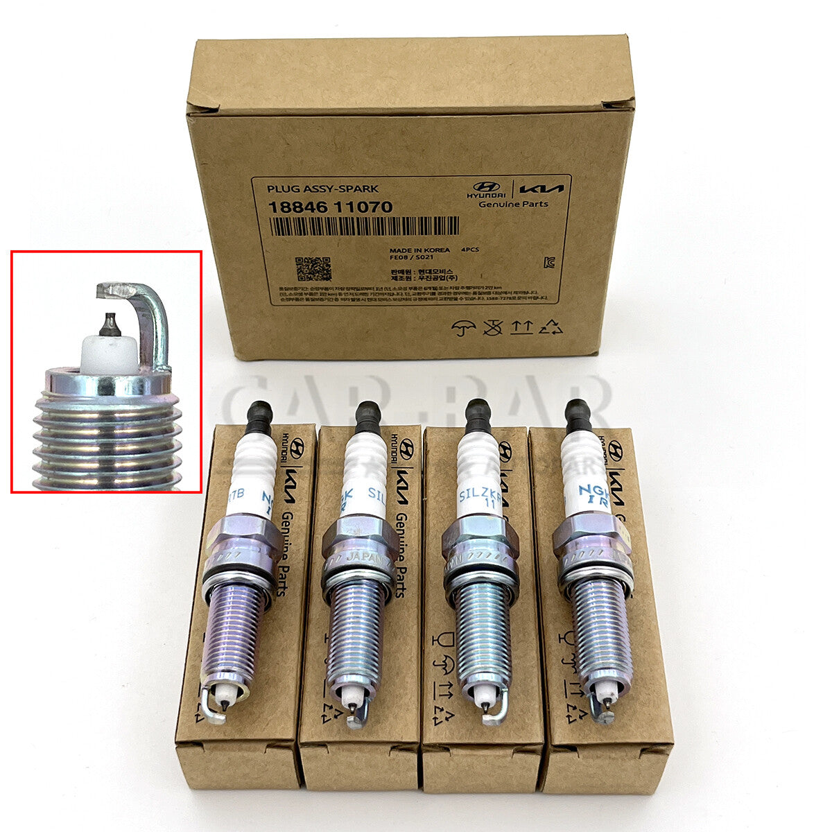 4 x Iridium Spark Plugs For 11-18 for Hyundai ElantraTucson for Kia Forte 1.8L 2.0L 2.4L