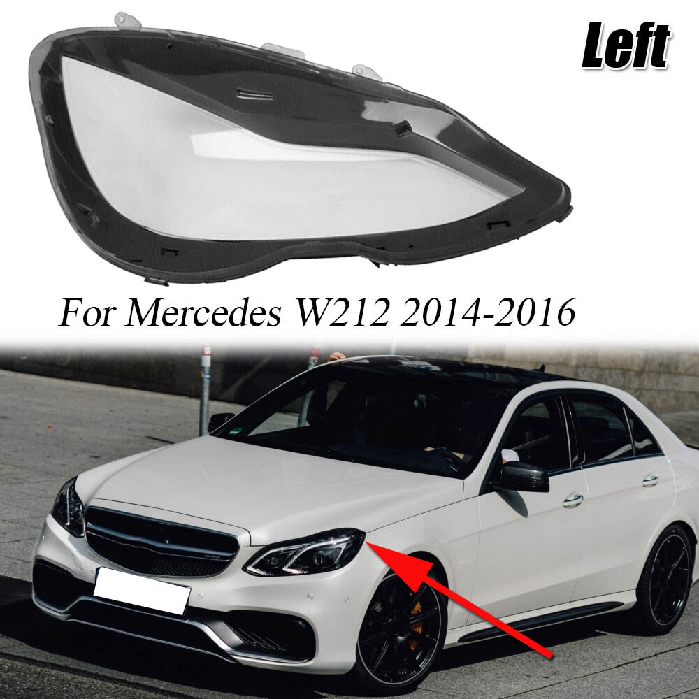 Left headlight transparent lens cover, suitable for 2014-15 for Mercedes-Benz E-Class W212.
