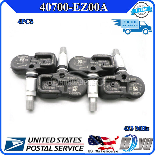 4P for 40700-EZ00A 433MHz 4x New TPMS Tire Pressure Sensor for Nissan Titan XD 16-21