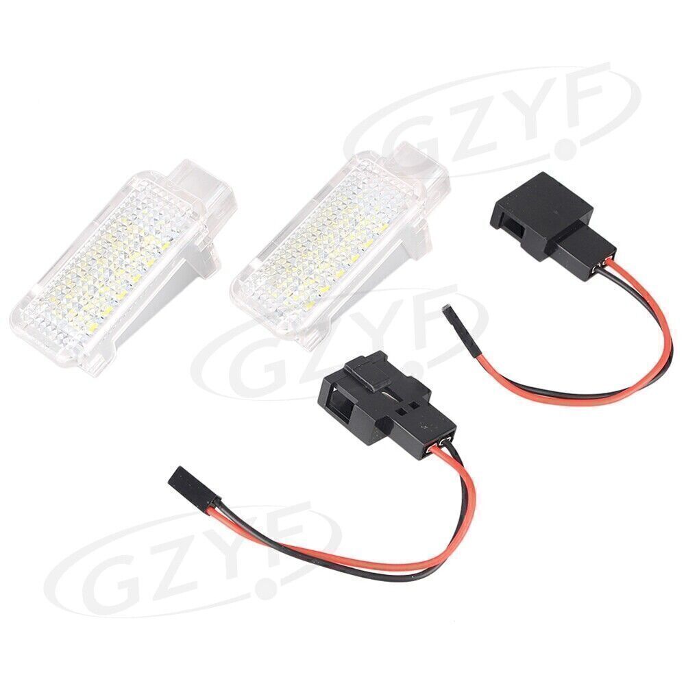 Clear LED License Plate Lights Rear Lamp 2pcs for Audi A3 A6 S4 Q7/A4 A6 Quattro