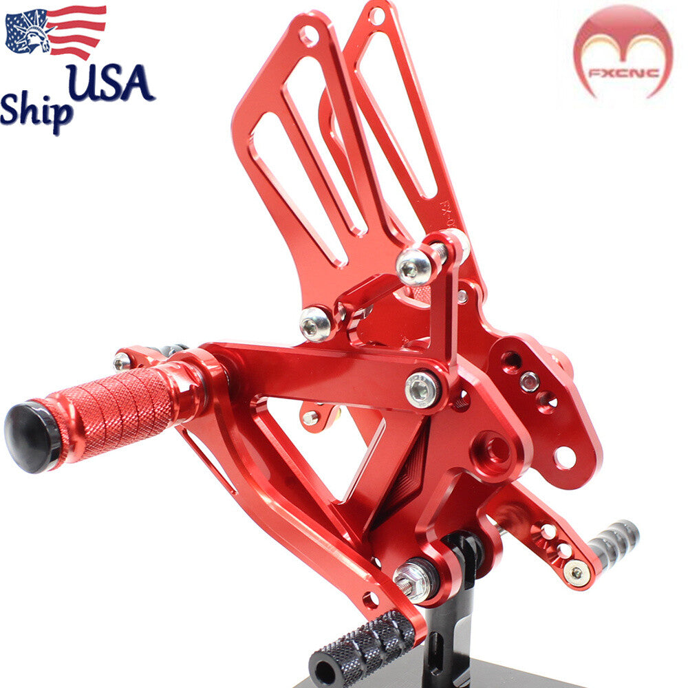 CNC rear wheel footrest, foot spikes, and pedals for Kawasaki ZZR600 (2005-2008, 2007-2006, ).