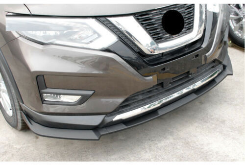 for Nissan Rogue 2017-2020 Matte Black Front Bumper Lip Spoiler Bodykit Guard 3x