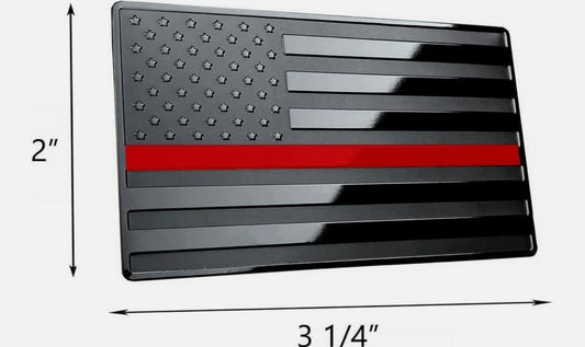 Car side fender rear trunk badge sticker American flag black and red for GimCiss