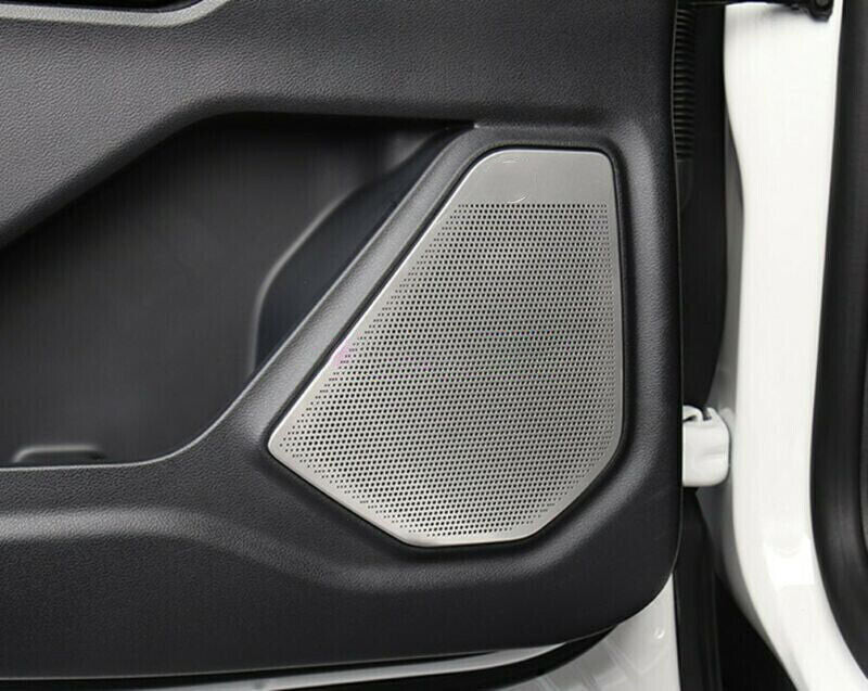 For 2020-2023 for Ford Explorer Silver Stainless Inner Door Speaker Decor Cover Trim