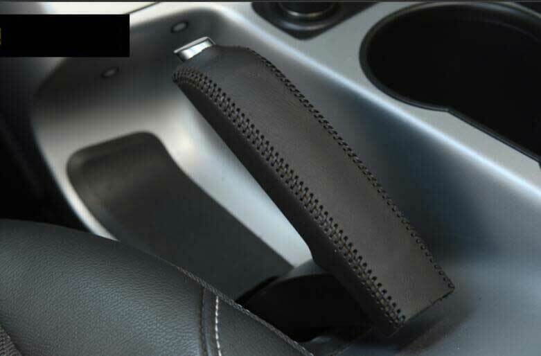 Shifter Hand Brake Molding Cover Trim for Ford Escape Kuga 13-2016 Black Leather
