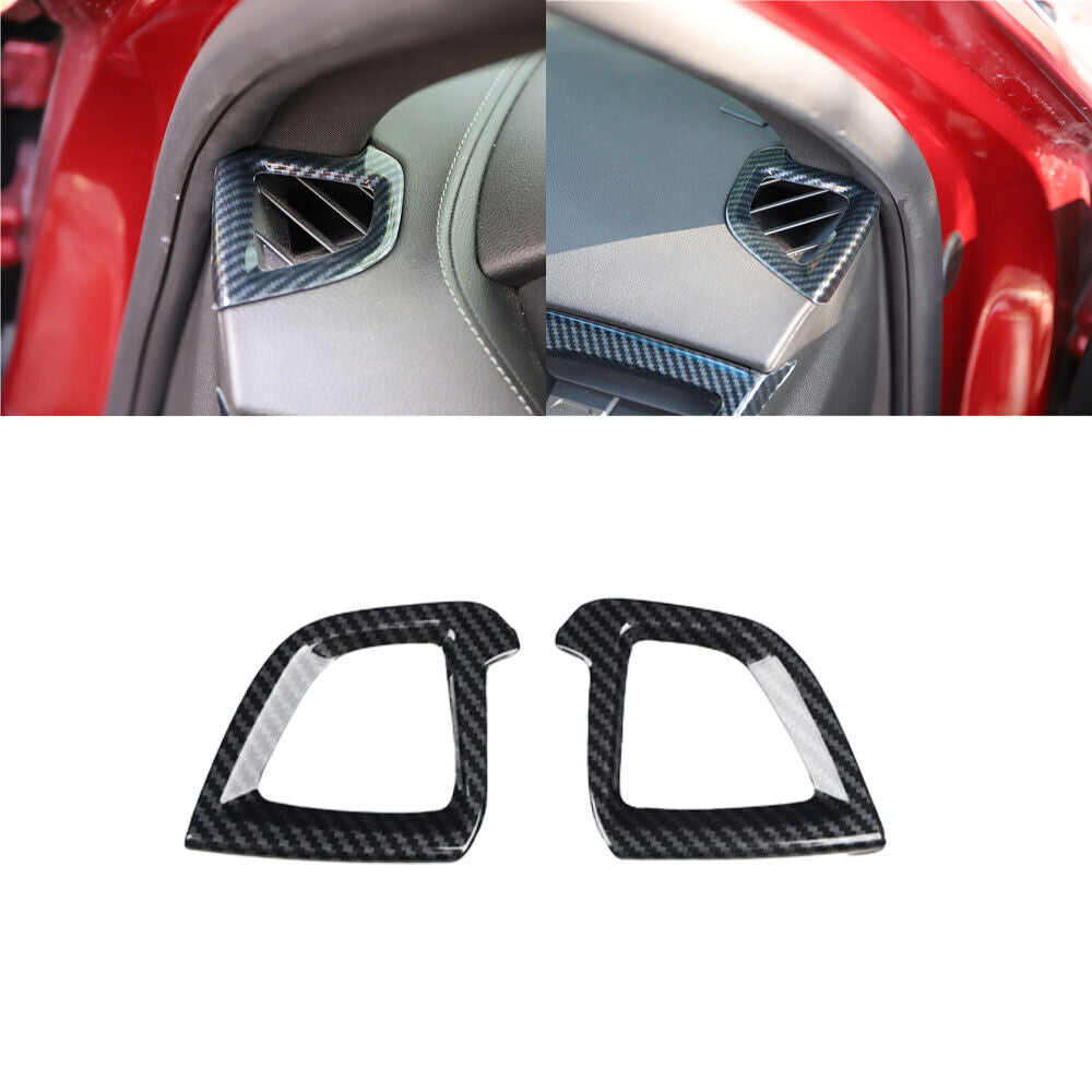for Cadillac CT5 2020-24 ABS Carbon Fiber Front Side Vent Overlay Cover Trim 2P