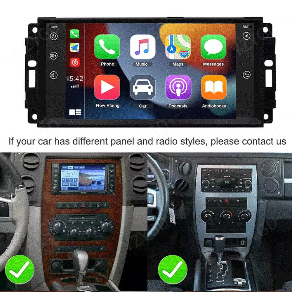 for Jeep Commander 2008-2011 Android Auto Carplay Car Radio GPS Stereo Screen BT