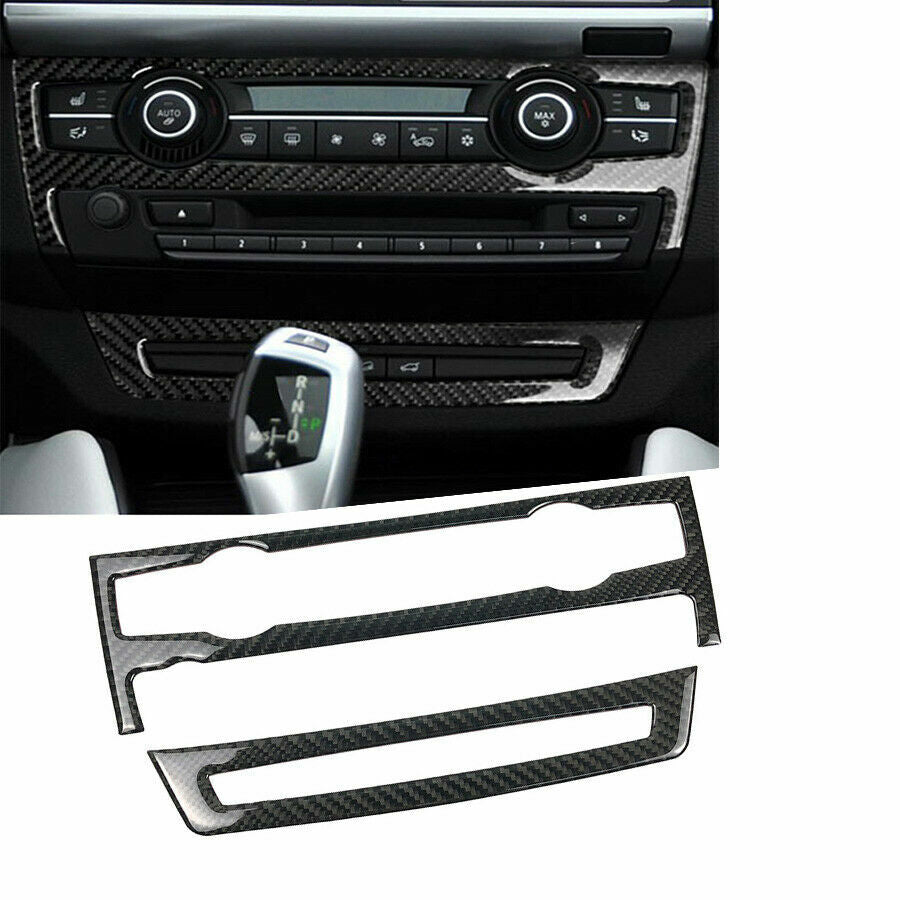 Carbon Fiber Air Condition Outlet Vent Cover Fit for BMW X5 E70 X6 E71 2008-13