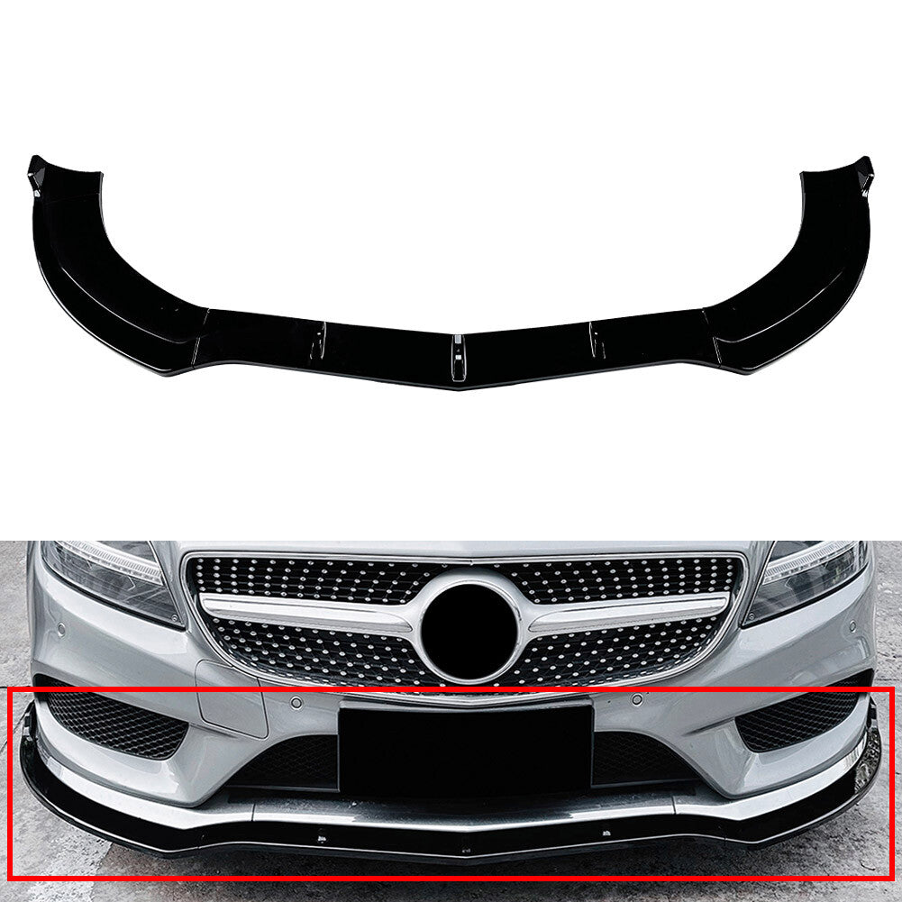 Front Bumper Spoiler Lip for Mercedes-Benz CLS Class C218 X218 2014-2017