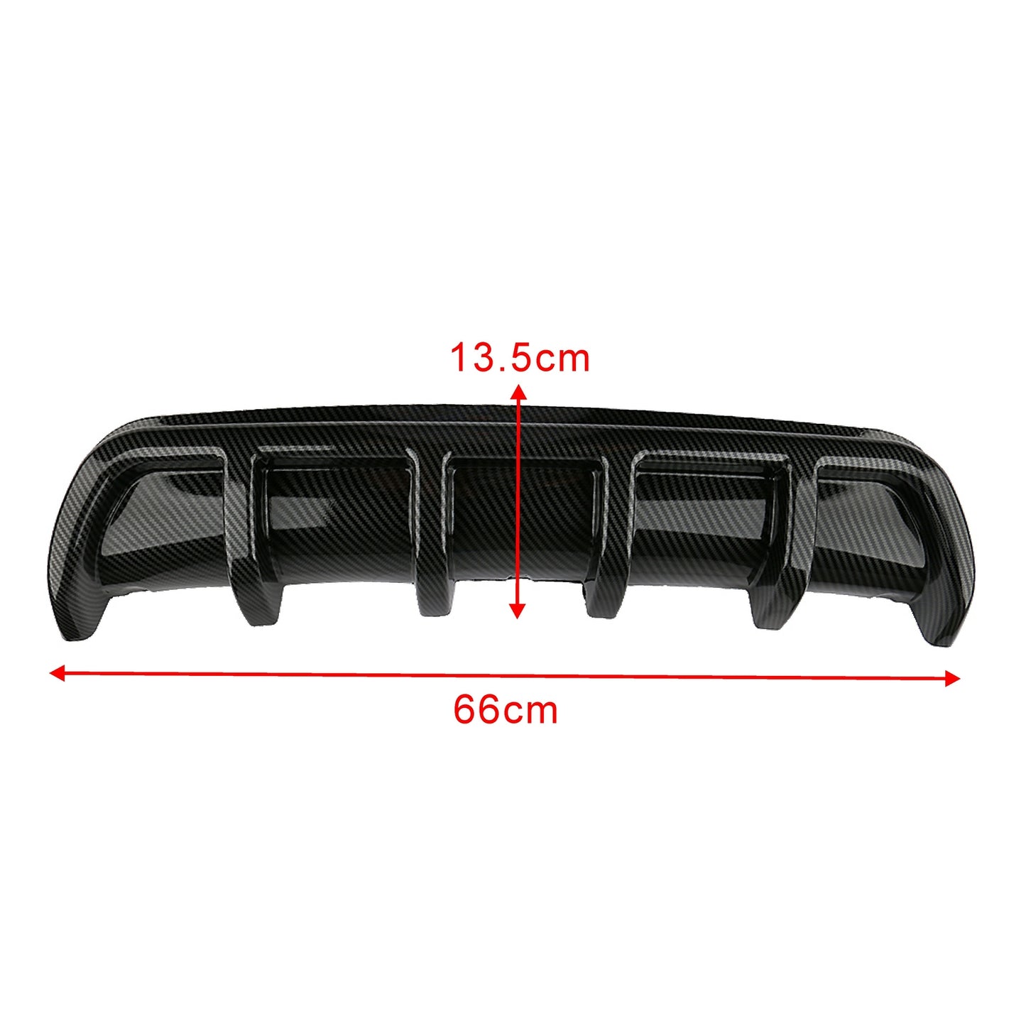 Rear Bumper Body Kit Shark Chin Spoiler Diffuser Trim Cover Gille Carbon Fiber