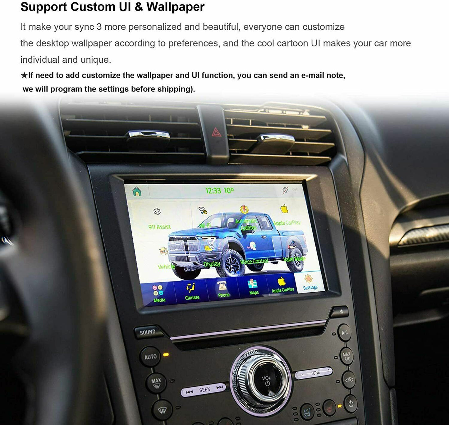 2021 SYNC 2 to SYNC 3 Upgrade Kit Fits for Ford SYNC3.4 Carplay/UI/Wallpaper/MP4