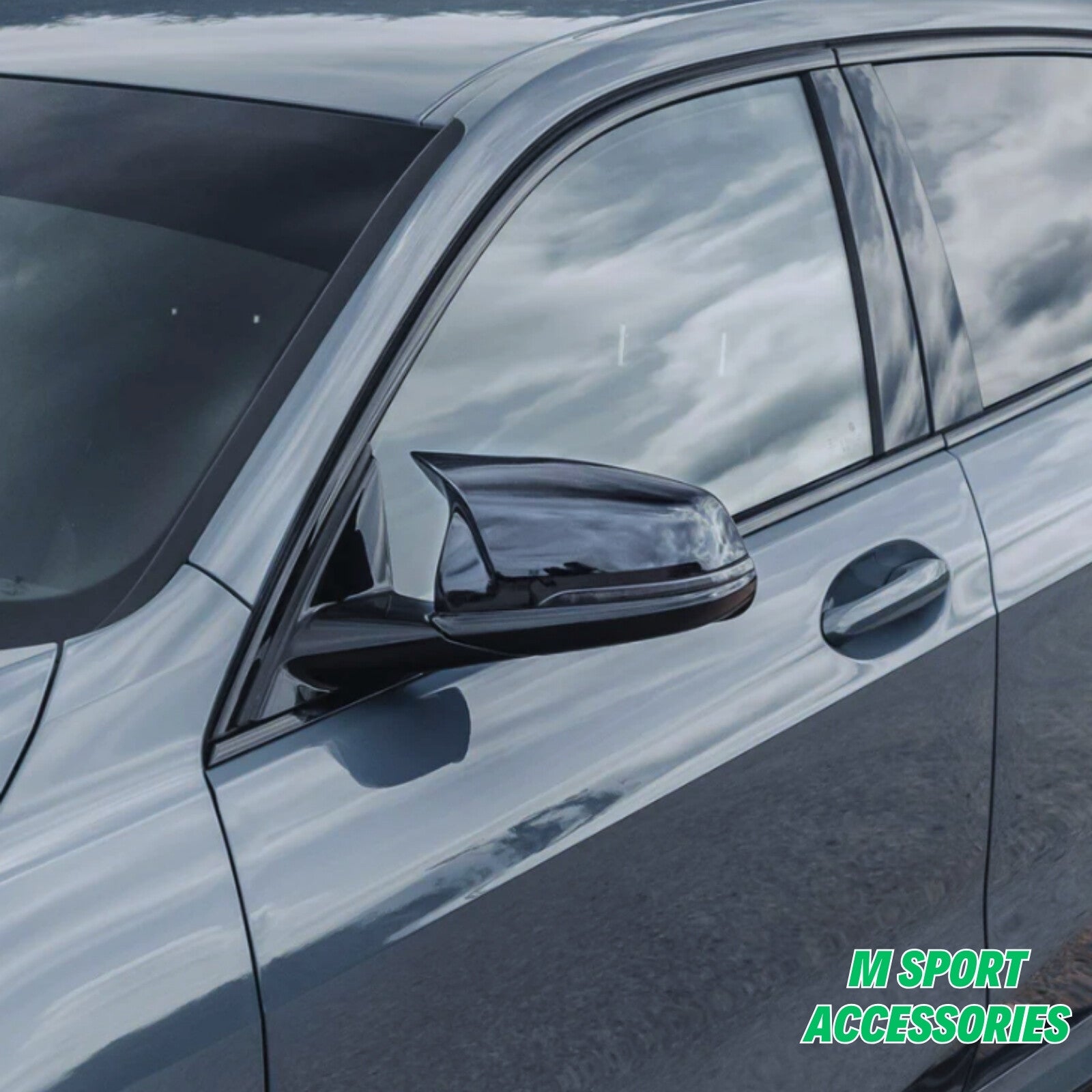 Glossy black side mirror covers for BMW X1 F48 F49 X2 F39 F40 Z4 for Toyota Supra