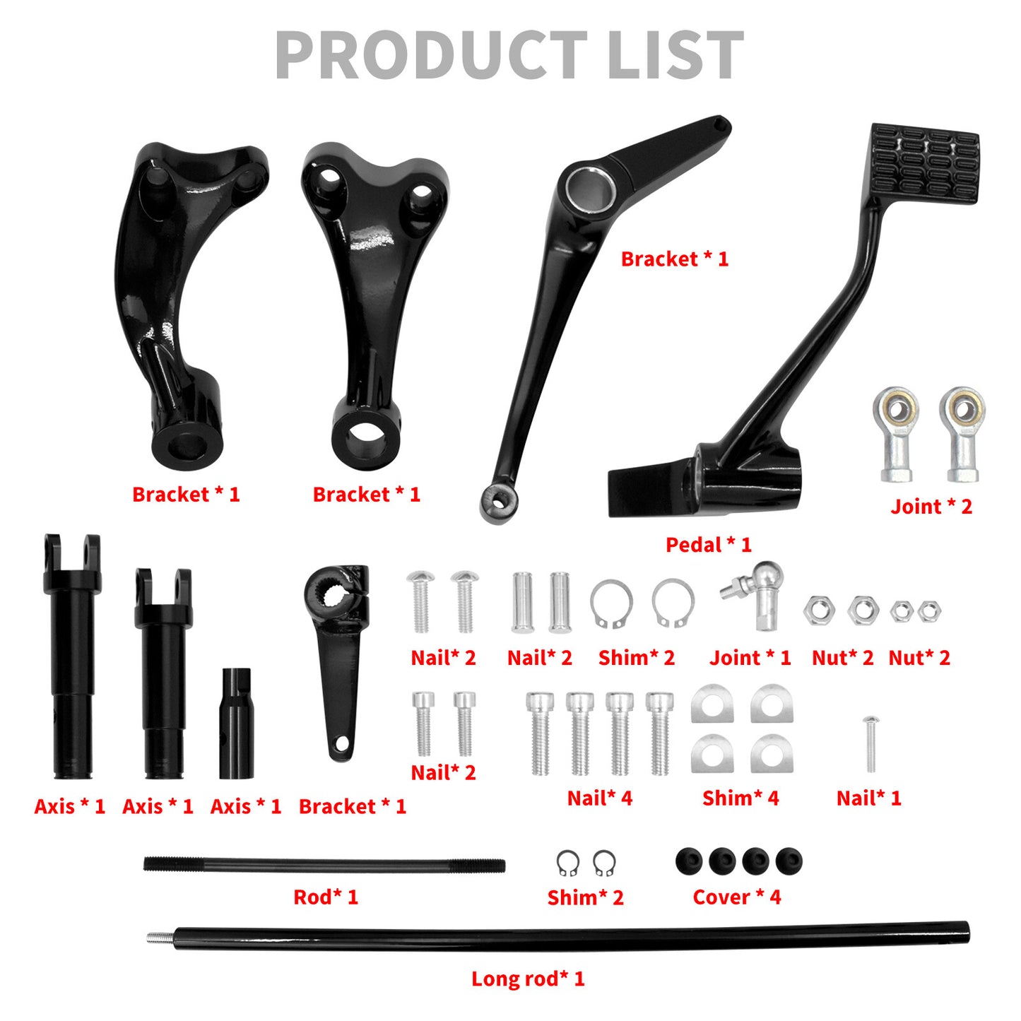 Forward Controls Complete Levers Linkage Set Fit for Harley Sportster XL 2014-22