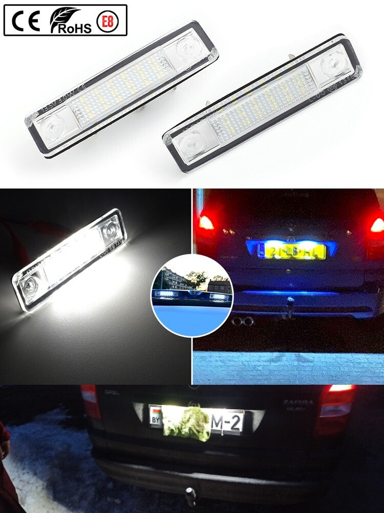 2pcs LED License Plate Lamp for Opel Astra-F Carlton-MK for Corsa B Speedster Tigra