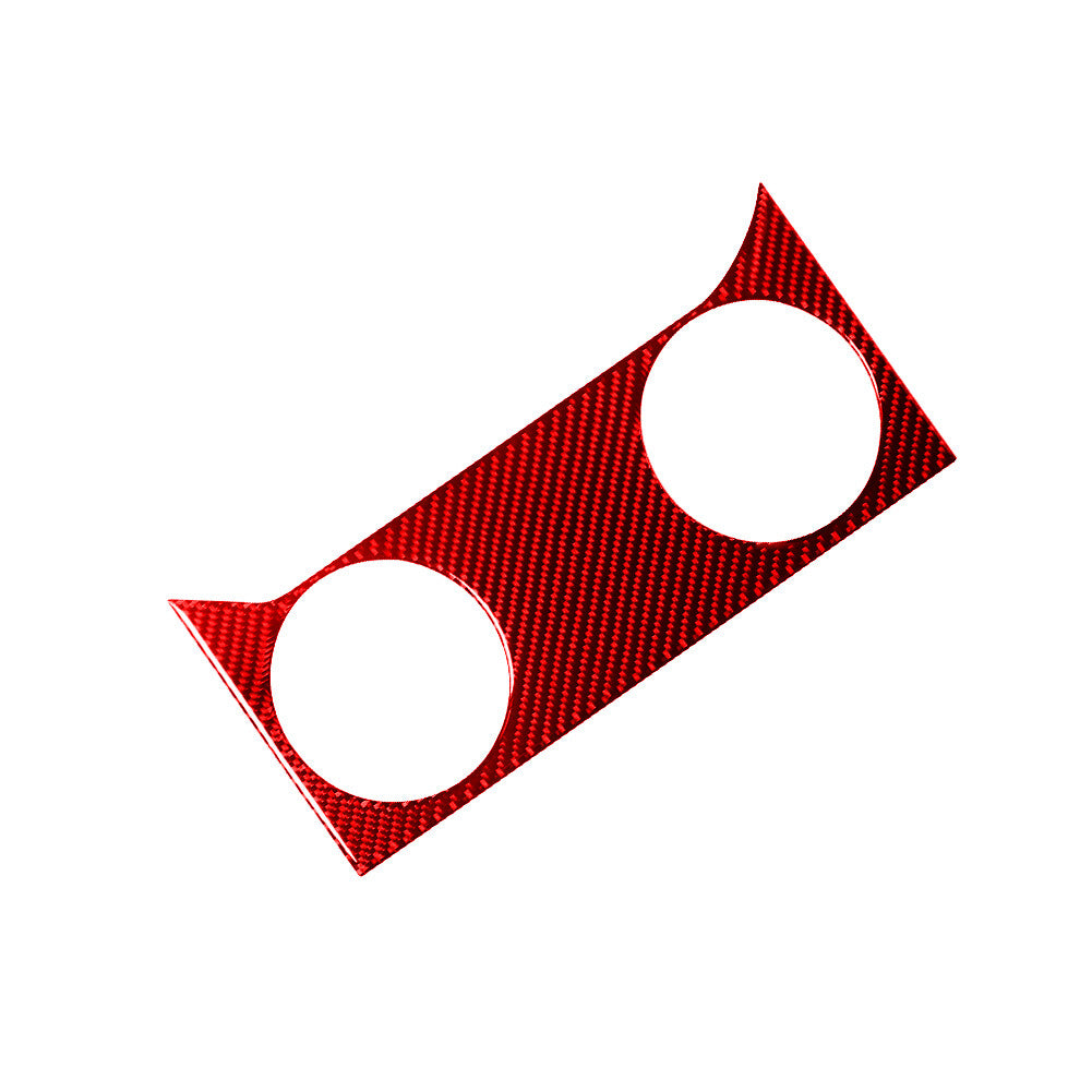 Red Carbon Fiber Console Air Vent Outlet Cover Trim for Ford for Mustang 2005-2009