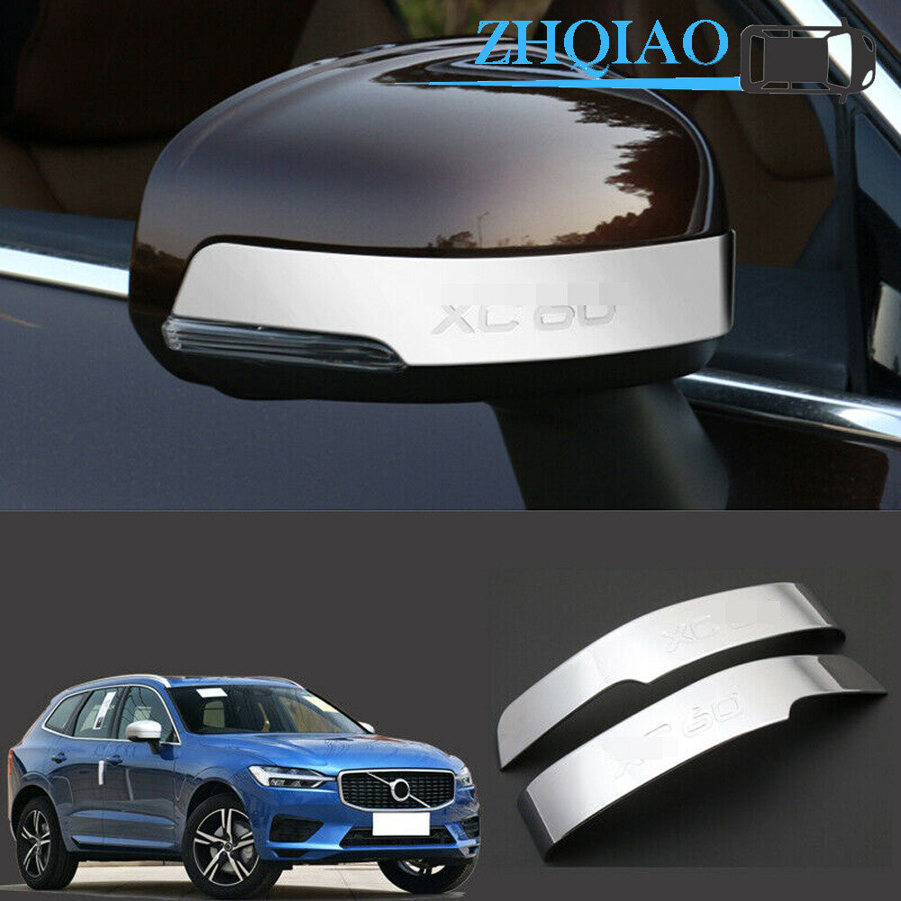 2pcs ABS Chrome Rear view Side Mirror Decorate Trim for volvo XC60 2018 2019