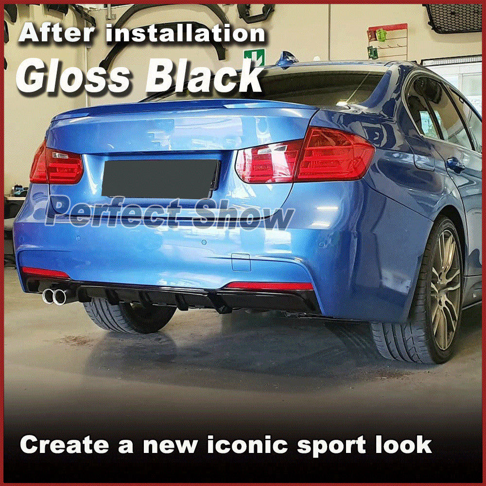 Gloss Black Rear Bumper Diffuser Lip for BMW for BMW F30 325i 335i M-Sport 2012-2018