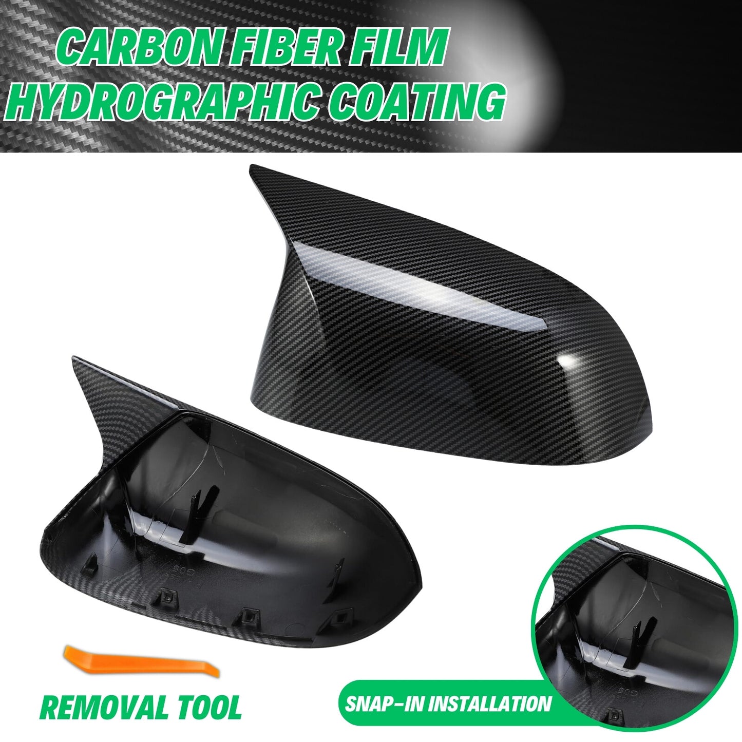 Two carbon fiber M-type mirror protective covers suitable for BMW X3 X4 X5 X6 X7 G01 G03 G05 G06