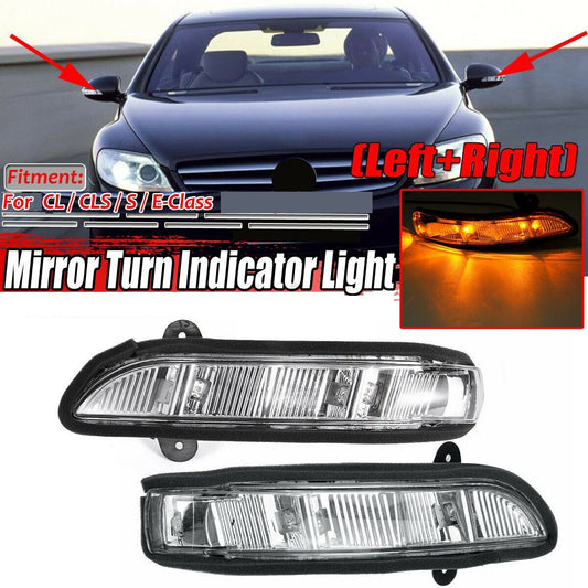 A pair of side mirror turn signals are applicable to for Mercedes-Benz E350 CL65 W216 W211 2006-09
