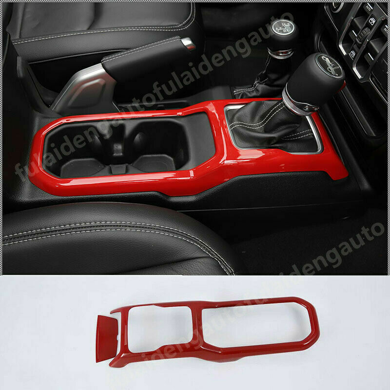 for Jeep for Wrangler JL 2018-2021 ABS Red Car Interior Gear Shift Panel Cover Trim