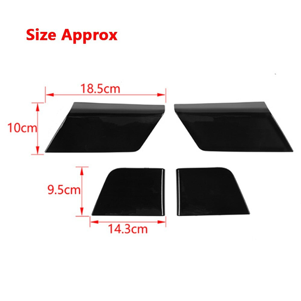 4PCS Black Front Rear Inner Door Panel Cover Trim for Ford F150 2021 2022 2023