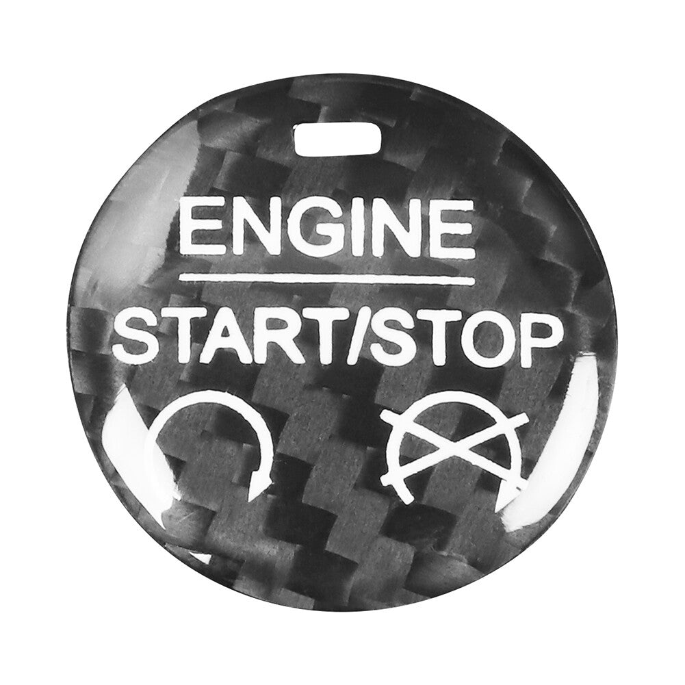 Motor Start Stop Knopf Abdeckung Trim Fur for Ford for Mustang 2015-2022 Schwarz