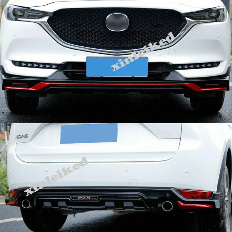 for Mazda CX-5 2017-2021 Front/Rear Bumper Lip Spoiler Splitter Cover Trim Decor