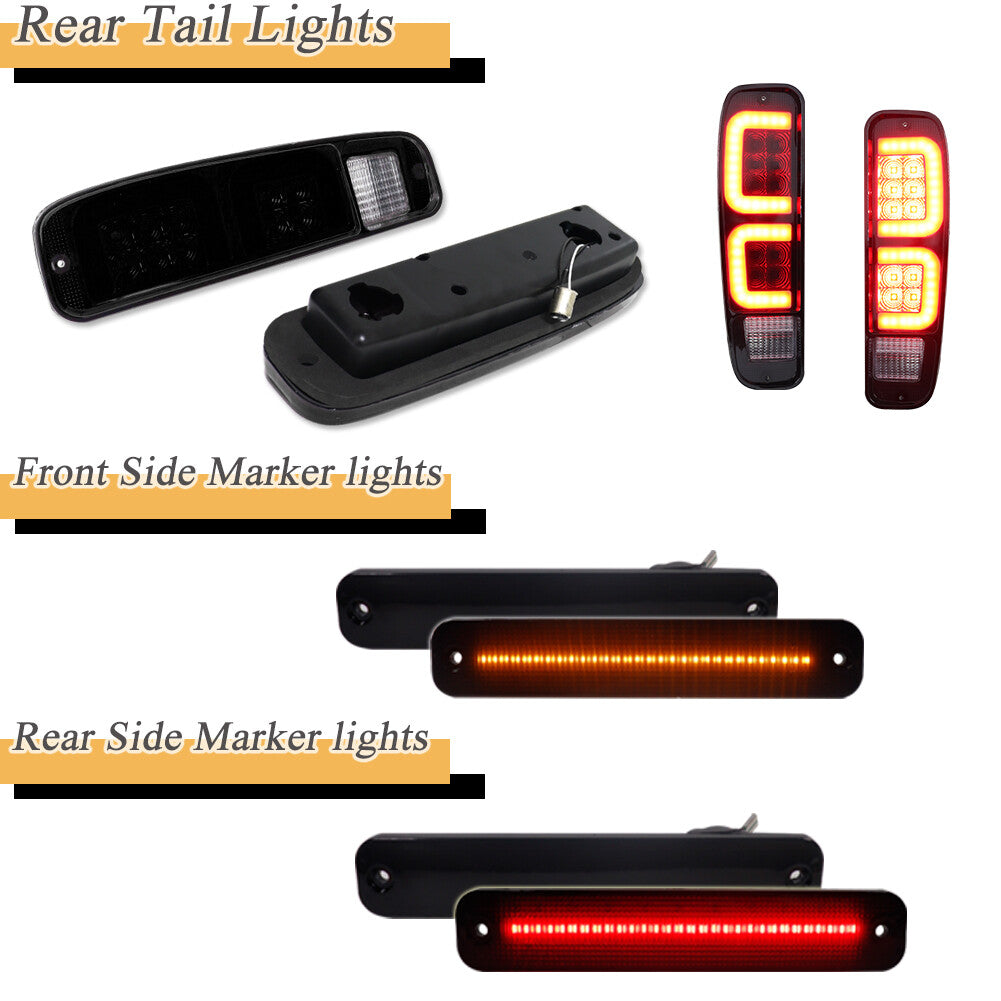Suitable for Ford trucks 78, 79, 6-piece taillights, side markings front and rear F100, F150, F250