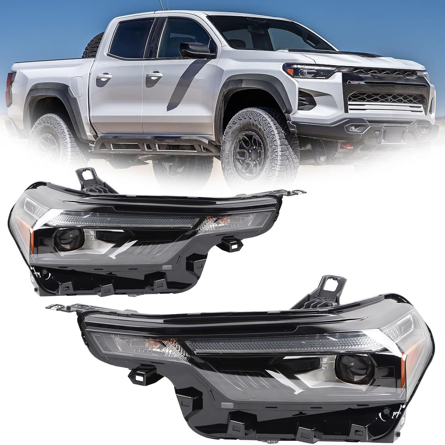FULL LED Headlight Assembly For 2023-2025 for Chevrolet Colorado Driver/Passenger