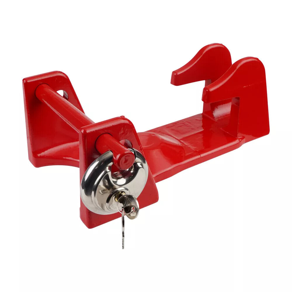 Red Gooseneck Coupler Trailer Lock for RVs Heavy Trailers Livestock Haulers